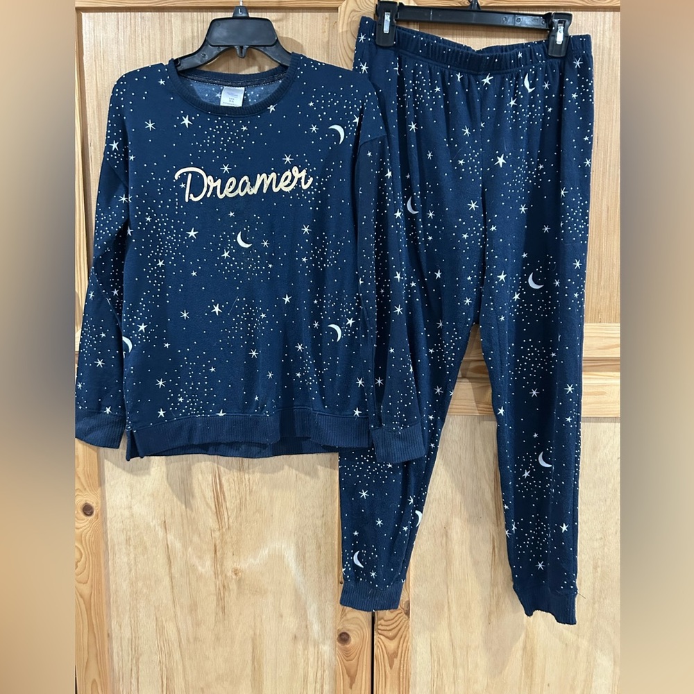 Secret Treasures Womens Celestial Pajama Set - Navy with Stars Sz S
